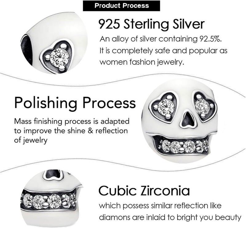 VALGACLS 925 Sterling Silver Family Love Mom Mouse Heart Charms for Bracelets Necklace Valentine's Day Mother's Day Jewelry Charm for Women - Image 4